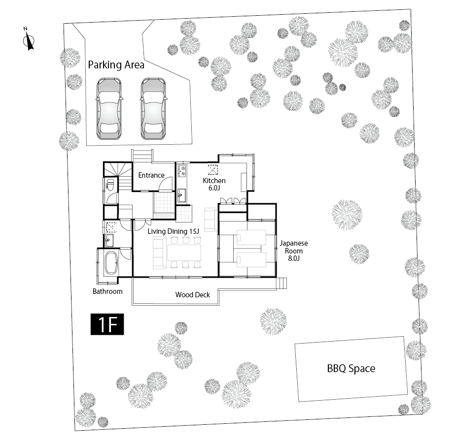 クラレンスの1階間取図